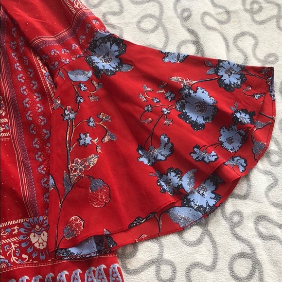 Anthropologie Vanessa Virginia Floral Bell Sleeve Dress - Picture 6 of 9